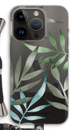 Tropical watercolor leaves