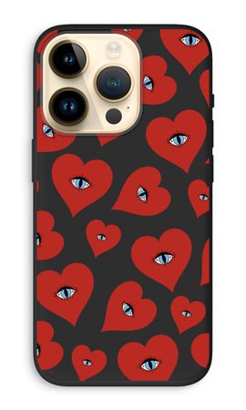 Red heart eyes