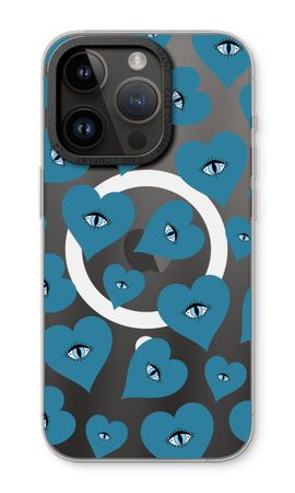 Blue heart eyes
