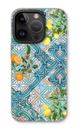 Carreaux bleus, citrons et oranges