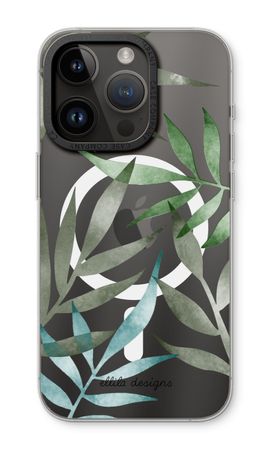 Tropical watercolor leaves