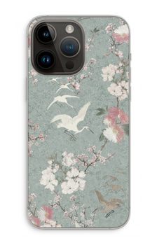 Japanese crane birds blossom