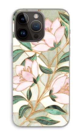 Orange stained glass flower