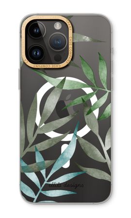 Tropical watercolor leaves