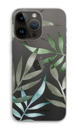 Tropical watercolor leaves