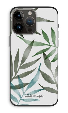 Tropical watercolor leaves