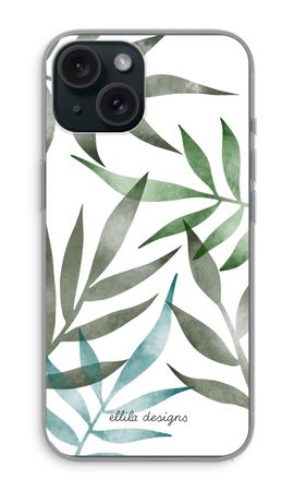 Tropical watercolor leaves