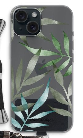 Tropical watercolor leaves