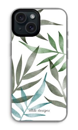 Tropical watercolor leaves