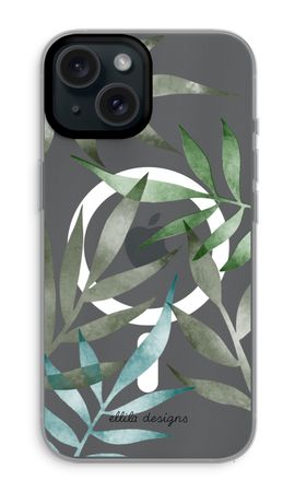 Tropical watercolor leaves
