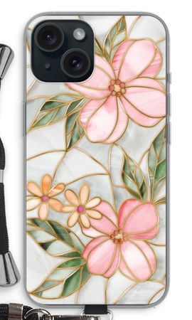 Orange stained glass flower