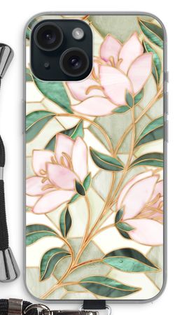 Orange stained glass flower