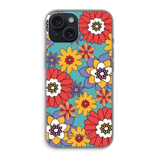 Retro Blumen - Blau