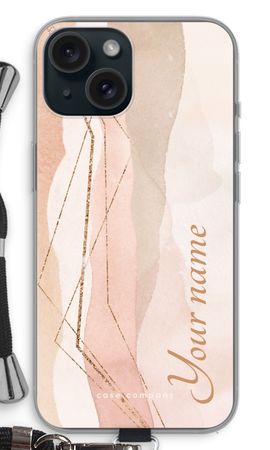 Gold Lines Namecase - Blush