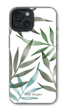 Tropical watercolor leaves