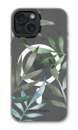 Tropical watercolor leaves