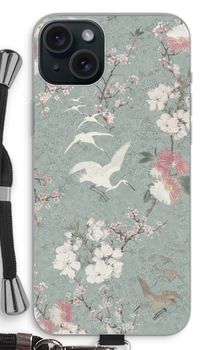 Japanese crane birds blossom