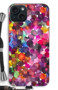 Overlappende waterverfstippen