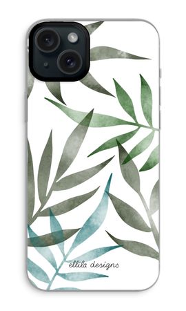 Tropical watercolor leaves