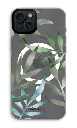 Tropical watercolor leaves