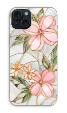 Orange stained glass flower