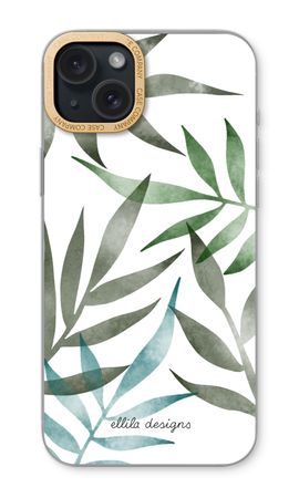 Tropical watercolor leaves