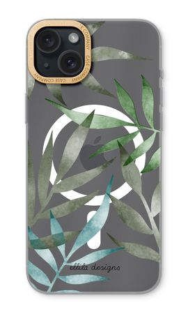 Tropical watercolor leaves