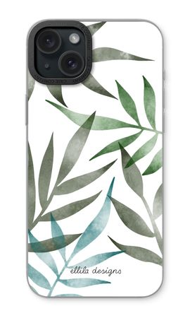 Tropical watercolor leaves