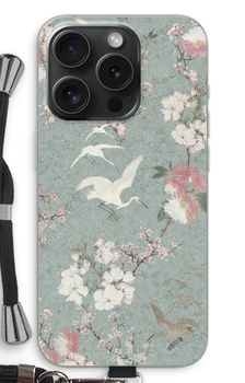 Japanese crane birds blossom