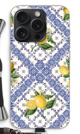 Blue tiles and lemons