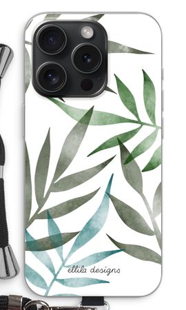 Tropical watercolor leaves