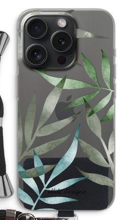 Tropical watercolor leaves