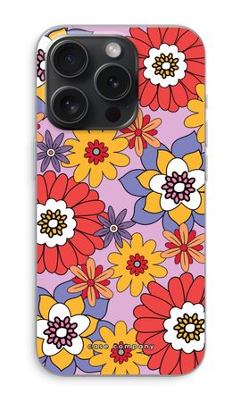 Fleurs rétro - violet