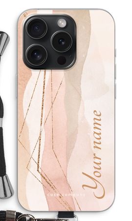 Gold Lines Namecase - Blush