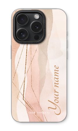 Gold Lines Namecase - Blush