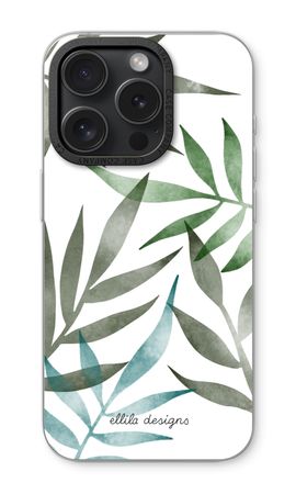 Tropical watercolor leaves