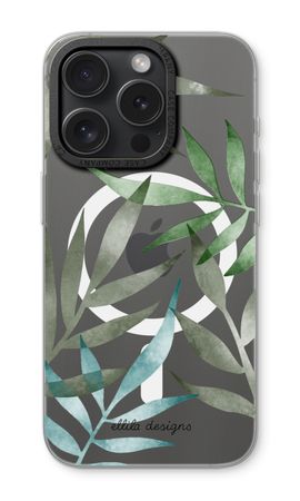 Tropical watercolor leaves
