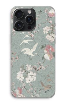 Japanese crane birds blossom