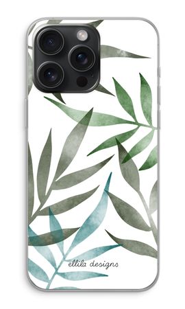 Tropical watercolor leaves