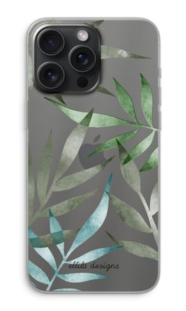 Tropical watercolor leaves