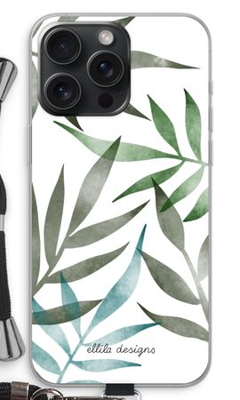 Tropical watercolor leaves