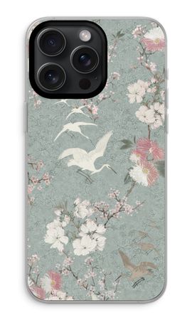 Japanese crane birds blossom