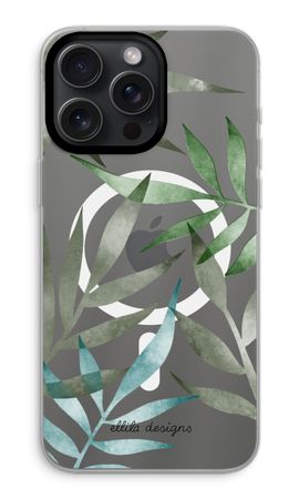 Tropical watercolor leaves