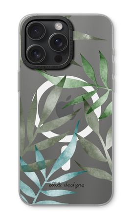 Tropical watercolor leaves