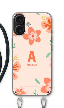 Tropical Pink Flowers Monogram