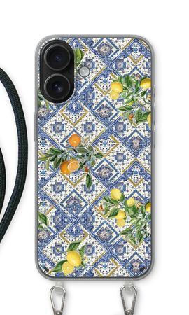 Blue tiles, lemons and oranges - small