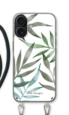 Tropical watercolor leaves