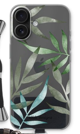 Tropical watercolor leaves