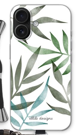 Tropical watercolor leaves