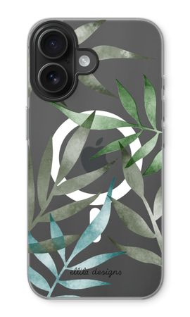 Tropical watercolor leaves